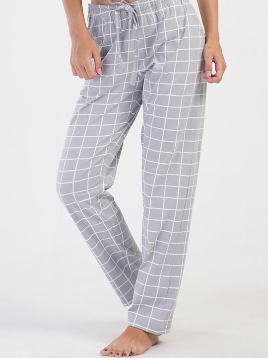 Vienetta Secret Summer Women's Pyjama Trousers Light Grey