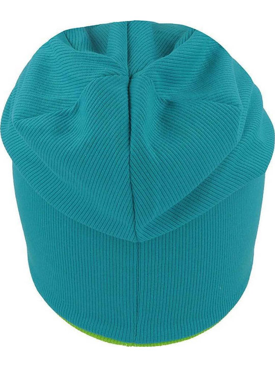 Beanie Unisex Reversible Knitted Beanie in Turquoise Colour