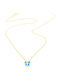 GLS Silver Necklace With Butterfly Design From Gold Plated Silver