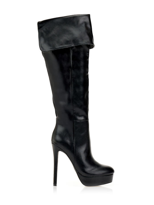 Damenstiefel mit Hochabsatz Schwarz