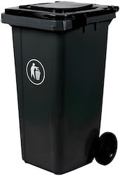 Temno Coș De Gunoi Din Plastic Cu Roți 120lt Gri Temno Coș De Gunoi Din Plastic Cu Roți 120lt Gri