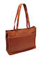 Leather Women's Tote Bag Tabac Brown