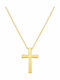 Senzio Belibasakis Women's Gold Cross 9K with Chain