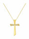 Senzio Belibasakis Women's Gold Cross 9K with Chain