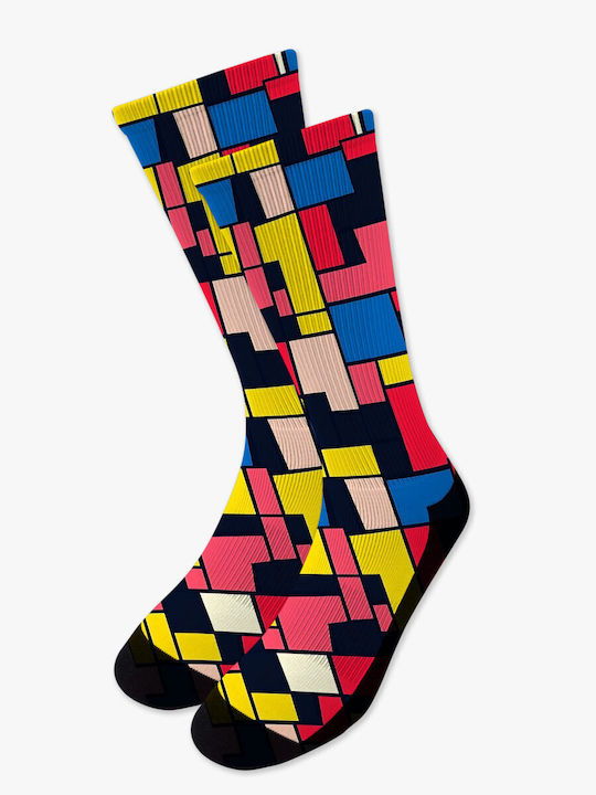 Șosetă Sportivă Tipărită Modele Color Block Vibes Nodo