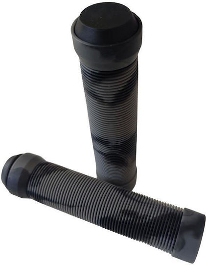Rubber Mountain Bike Handlebar Grips Anti-Slip Shock Absorbing Grey Bicycle Handlebar Grips