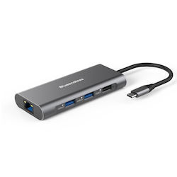 Blueendless HC801 USB-C Докинг Станция с HDMI 4K PD Ethernet