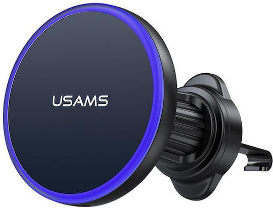 Usams Cd277 15w Magnetic Wireless Charging Car Air Vent Phone Mount Black