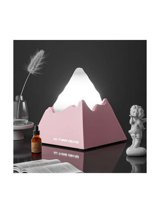 Dsx010 Mini Difuzor de Aromă Volcano Lumină de Noapte Roz