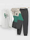 Kids Tracksuits Dri-Fit Multicolour With Jacket With Top Lime 3 Pieces