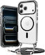 Orso Detachable Lanyard Magsafe Clear Black Phone Case for iPhone 18 Pro Max and 17 Pro Max