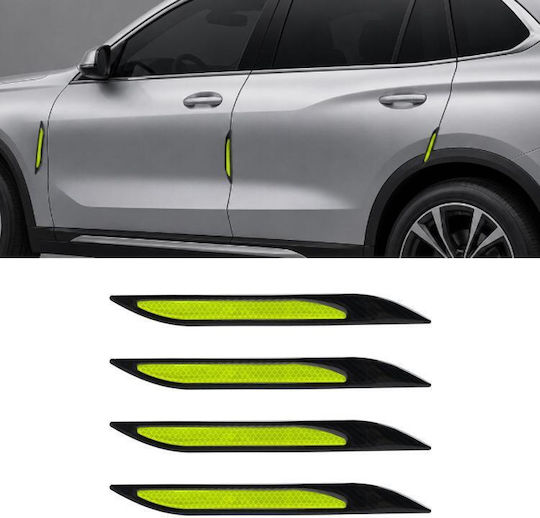 Air Duct Hood Air Sticker Car Decoration 4 Piece Set Green