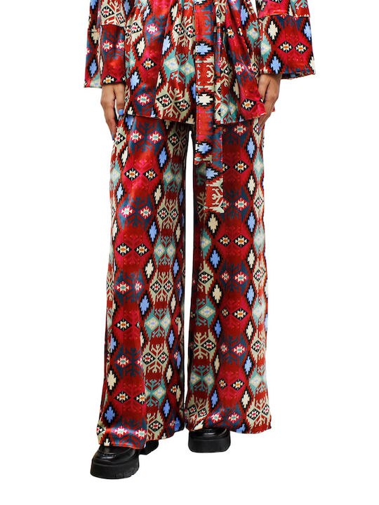 Damen Stoffhose Rot