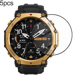 Amazfit T-Rex 3 Pro 48 mm 5 Stücke Tragbare Bildschirmschutzfolien Paket Pmma Composite Weiche Displayschutzfolie Gehäuse Einzelhandelsverpackung Farbe