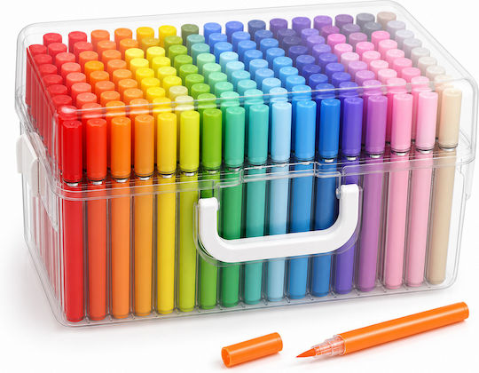 Pastel Μαρκαδόροι Ζωγραφικής Ακρυλικό Λεπτοί Σετ 84τμχ