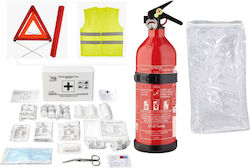 Auto-Notfall-Set Apotheke Din-13164:2022 Feuerlöscher Koné 1kg Warndreieck & reflektierende Weste Auto-Notfall-Set Apotheke Din-13164:2022 Feuerlöscher Koné 1kg Warndreieck & reflektierende Weste