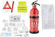 Auto-Notfall-Set Apotheke Din-13164:2022 Feuerlöscher Koné 1kg Warndreieck & reflektierende Weste