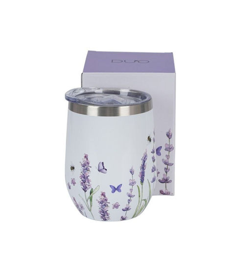 Thermosflasche Edelstahl 330ml Duo Flower Classic Classic Lavendel