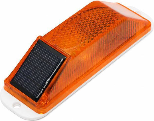 Solar Warning Light Flashing At Night Warning Strobe Light Yellow