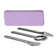 Citron Set de Tacâmuri pentru Bebeluși din Silicon cu Carcasă pentru 18+ Luni Violet 2 Buc