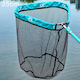 Teleskopisches Fischernetz Mit Großen Fischen Abdeckung Aluminiumlegierung Kopf Netz Tasche Aufbewahrung Dreieck Stil 35cm Blau