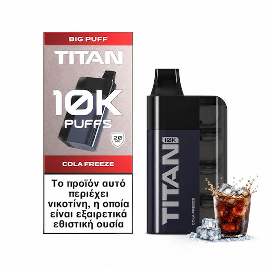 Titan Ηλεκτρονικό Τσιγάρο μιας Χρήσης Cola 2ml 20mg Μαύρο