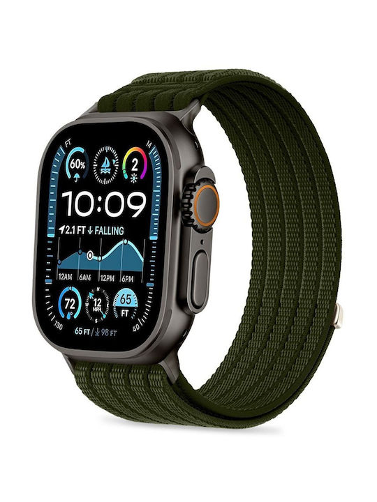 Tech-protect Nylon Sport Apple Watch 8 9 10 11 Se Ultra 44 45 46 49 Mm Military Green 5906302325467