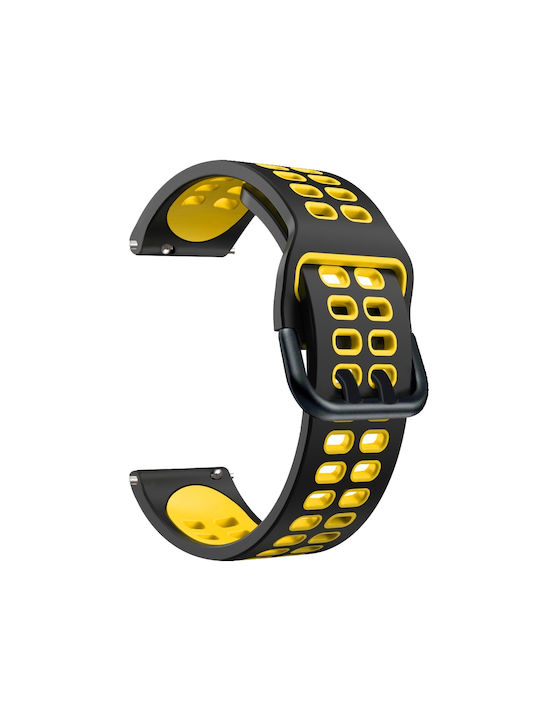 Huawei Watch GT Runner Dublu Rând din Silicon Negru Galben