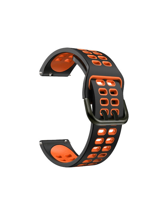Huawei Watch Gt Läufer Doppelreihiges Silikongehäuse Schwarz Orange