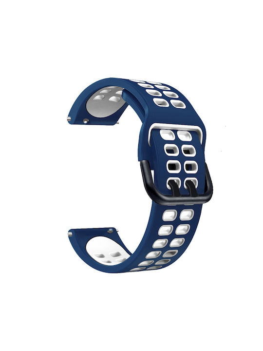Huawei Watch GT Runner Двуредов силиконов син бял