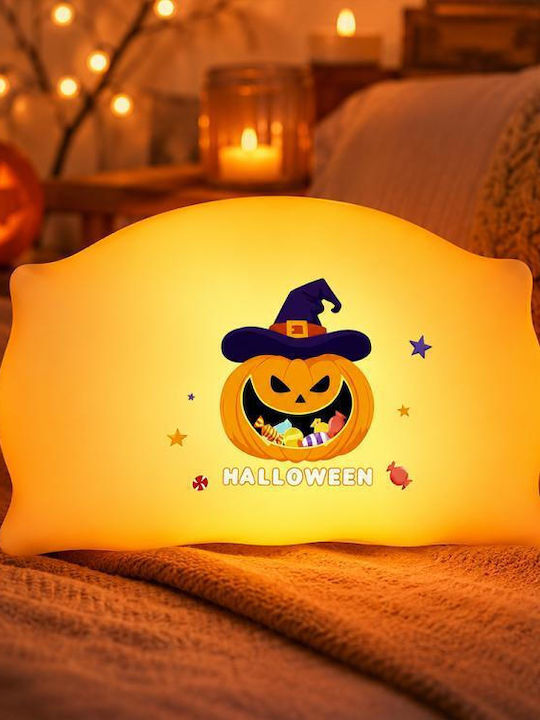 Zhl001w Halloween Silicone Pillow Night Light Pumpkin
