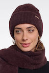 Rino&Pelle Unisex Beanie Strickmütze in Burgund...