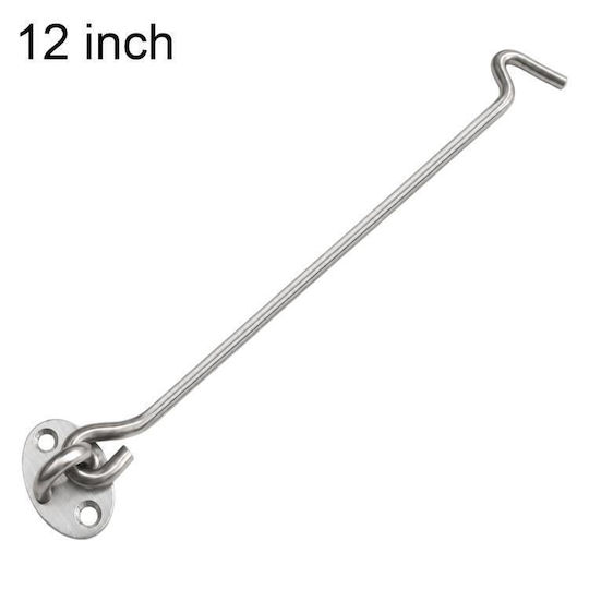 Fensterhaken Edelstahl 12 Zoll Befestigungsmaterial Fensterhaken Blickfang Silber