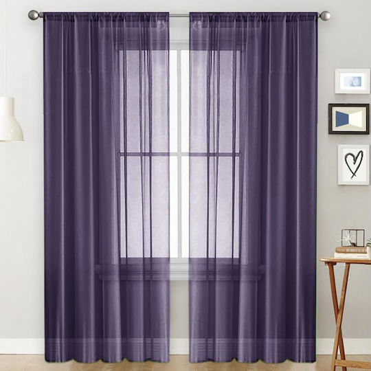 Fenstervorhang Dunkles Lila 106x213cm
