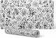 Keyboard Office Accessories Flower Sketch 90x45 cm