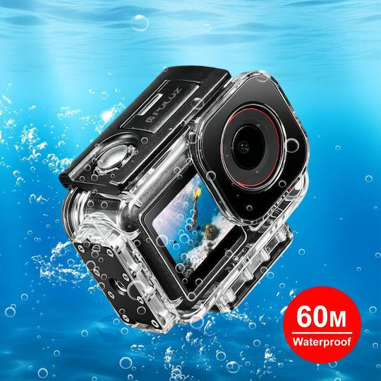 Dji Action 5 Pro 4 3 Puluz 60m Αδιάβροχη Θήκη Κατάδυσης Μαγνητική Θήκη Γρήγορης Απελευθέρωσης Οριζόντιας-κάθετης Διαφανής