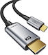 Cabletime Geflochtenes HDMI-Kabel mit HDMI-Stecker - HDMI-Stecker 5m Schwarz
