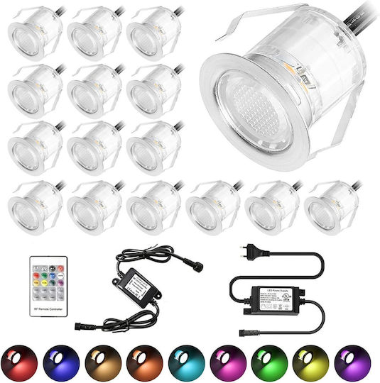 Декоративно Осветително Тяло LED RGB 20 Бр 3x3см