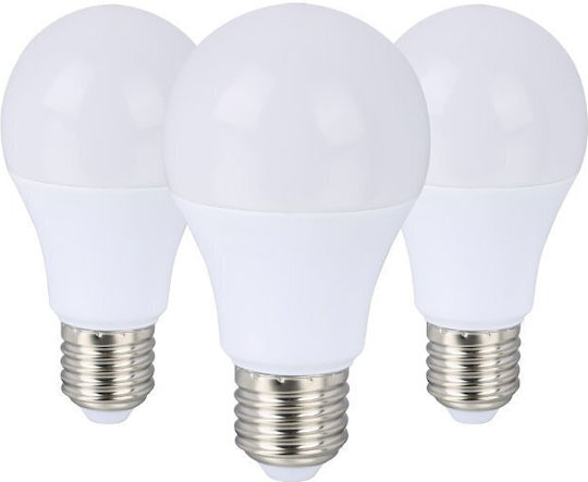 GBC Λάμπες LED 11W για Ντουί E27 και Σχήμα A60 Θερμό Λευκό 1055lm 3τμχ