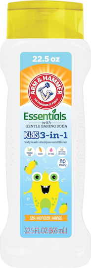 Arm & Hammer Gel de duș și șampon pentru copii și balsam cu mango sub formă de spumă 665ml