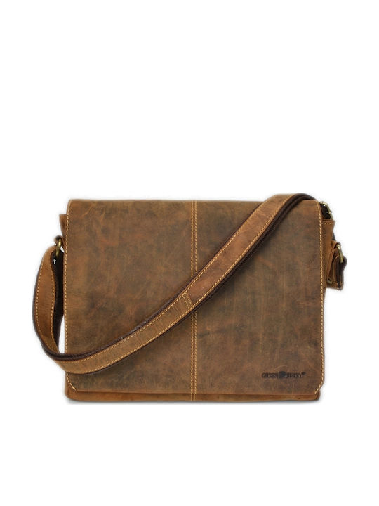 Geantă bărbătească de umăr / crossbody din piele Bej