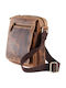 Geantă bărbătească de umăr / tip crossbody din piele Bej