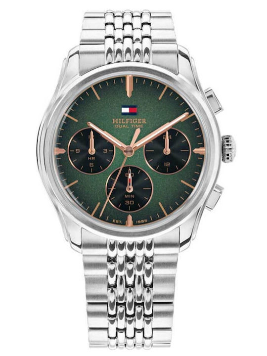 Tommy Hilfiger Bryant Herrenuhr 38mm Batterie mit Silber Metall-Armband