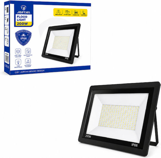 Jortan Στεγανός Προβολέας LED 200W IP66