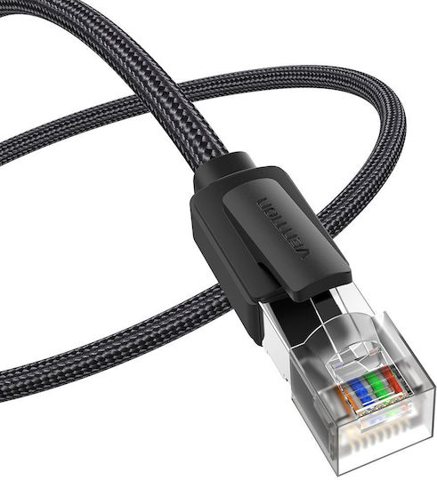 Vention Netzwerkkabel Kat.8 S/FTP Geflochten 10,0m Schwarz-Nickel