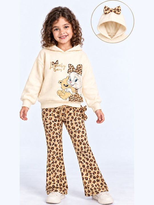 Funky Sweatpants Set Ecru