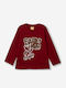 Kids Long-sleeved Burgundy Top