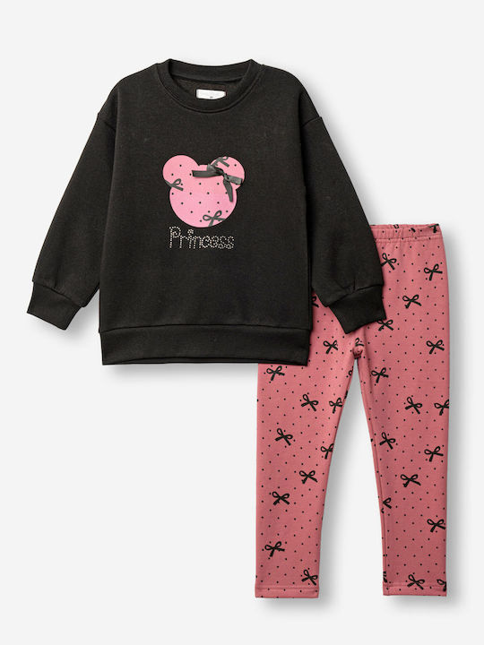 Funky Kids Set With Leggings Winter 2 Pieces Black
