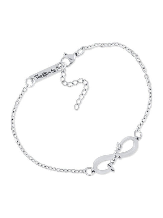 Bijou Box Damen Armband mit Unendlichkeit-Design aus Stahl