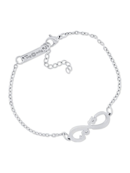 Bijou Box Damen Armband mit Unendlichkeit-Design aus Stahl